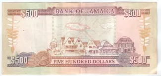 Jamaica 500 Dollars, 2002-2004 reverse