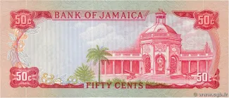 Jamaica 50 Cents, 1970 reverse