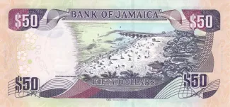 Jamaica 50 Dollars, 2013-2021 reverse