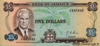 Jamaica 5 Dollars, 1970 image