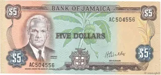 Jamaica 5 Dollars, 1976 image