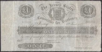 Jersey 1 Pound, 1874 obverse