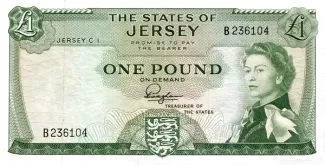 Jersey 1 Pound, 1963-1976 obverse