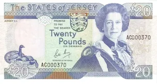 Jersey 20 Pounds, 1989 obverse