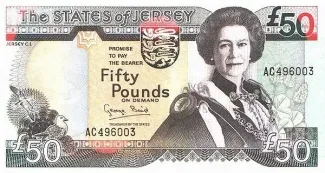 Jersey 50 Pounds, 1993-2000 obverse