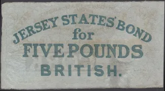 Jersey 5 Pounds, 1840 reverse