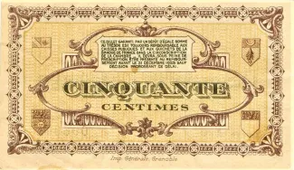Jura, Department of 50 Centimes, 1925 reverse