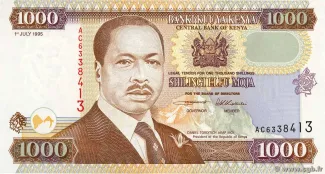 Kenya 1.000 Shillings, 1994-1995 obverse