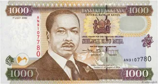 Kenya 1.000 Shillings, 1997-2002 obverse