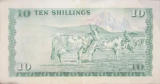Kenya 10 Shillings, 1975-1977 reverse