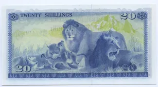 Kenya 20 Shillings, 1974-1977 reverse