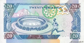 Kenya 20 Shillings, 1993-1994 reverse