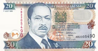 Kenya 20 Shillings, 1995 obverse