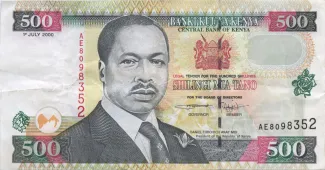 Kenya 500 Shillings, 1997-2001 obverse