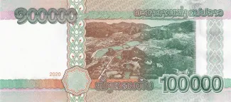 Laos 100.000 Kip, 2020 reverse