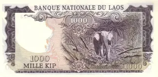Laos 1.000 Kip - Sisavang Vatthana, 1975 reverse