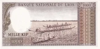 Laos 1.000 Kip, 1963-1976 reverse