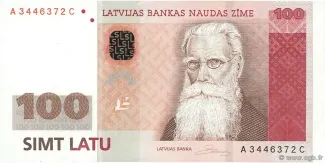 Latvia 100 Latu, 2007 image