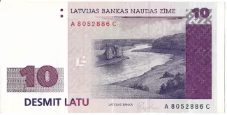 Latvia 10 Latu, 1992 image