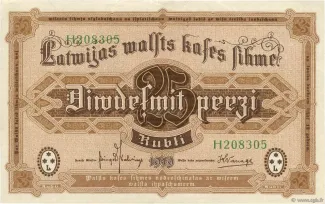 Latvia 25 Rubļi, 1919 image