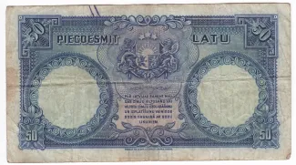 Latvia 50 Latu, 1934 reverse