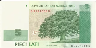 Latvia 5 Lati, 2009 image