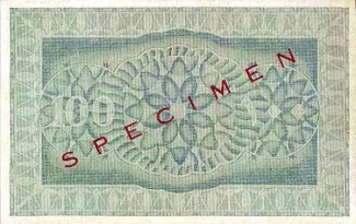 Lebanon 100 Livres, 1942 reverse