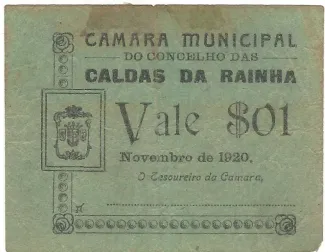 Leiria, District of 1 Centavo, 1920 obverse