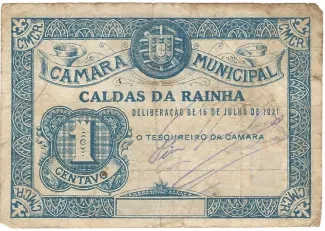 Leiria, District of 1 Centavo, 1921 obverse