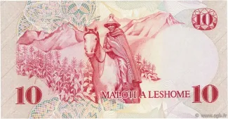 Lesotho 10 Maloti, 1979 reverse