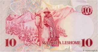 Lesotho 10 Maloti, 1981 reverse