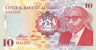 Lesotho 10 Maloti, 1990