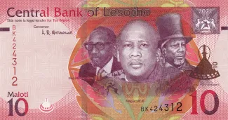 Lesotho 10 Maloti, 2021
