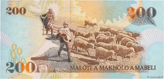 Lesotho 200 Maloti, 1994-2001 reverse