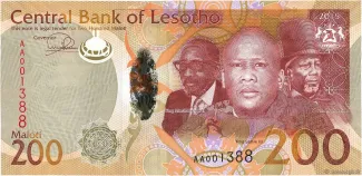 Lesotho 200 Maloti, 2015