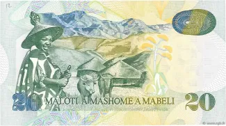 Lesotho 20 Maloti, 1990-1993 reverse