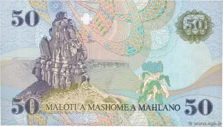 Lesotho 50 Maloti, 1992-1993 reverse
