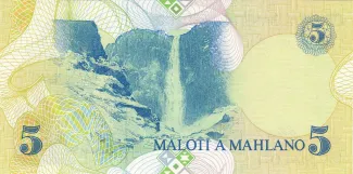Lesotho 5 Maloti, 1989 reverse