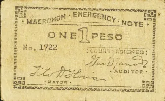 Leyte 1 Peso, 1941-1945 reverse