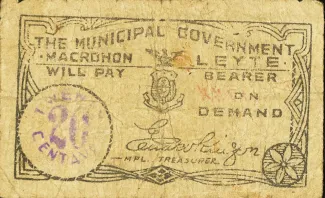 Leyte 20 Centavos, 1941 image