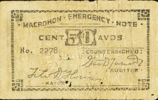 Leyte 50 Centavos, 1941-1945 reverse
