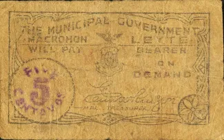 Leyte 5 Centavos, 1941 image