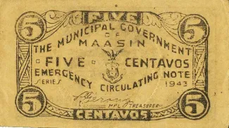 Leyte 5 Centavos, 1943 image