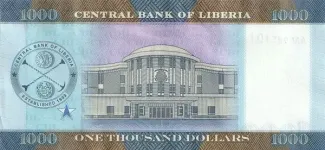 Liberia 1.000 Dollars, 2022 reverse