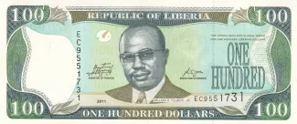 Liberia 100 Dollars, 2003-2011 obverse