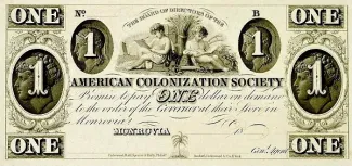 Liberia 1 Dollar, 1840 obverse