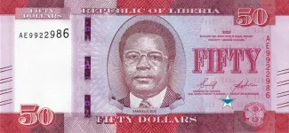 Liberia 50 Dollars, 2022 obverse