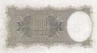 Libya 1.000 Lire, 1943 reverse