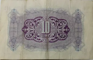 Libya 10 Lire, 1943-1951 reverse