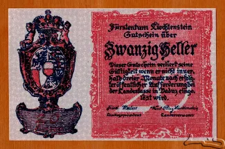 Liechtenstein 20 Heller, 1920 image
